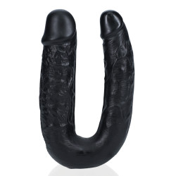 Real Rock Double Gode U Shape 12 x 3cm Noir
